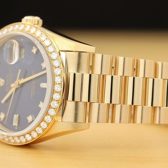 Rolex Day-Date Men's 1.5CT+ Diamond Watch w/ factory box + hang tag - Picture 6 of 9